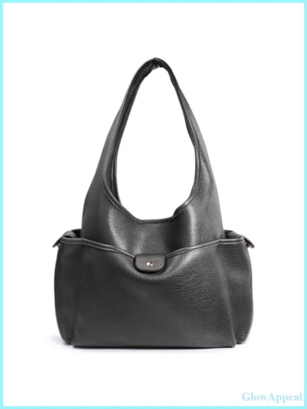 Faux Leather Hobo Bag Large Multi-Pocket Shoulder Purse